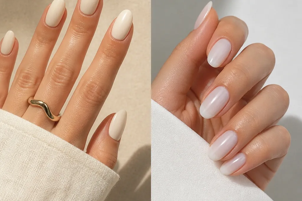 Almond white nails vs milky white