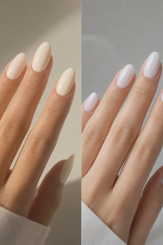 Almond white nails vs milky white