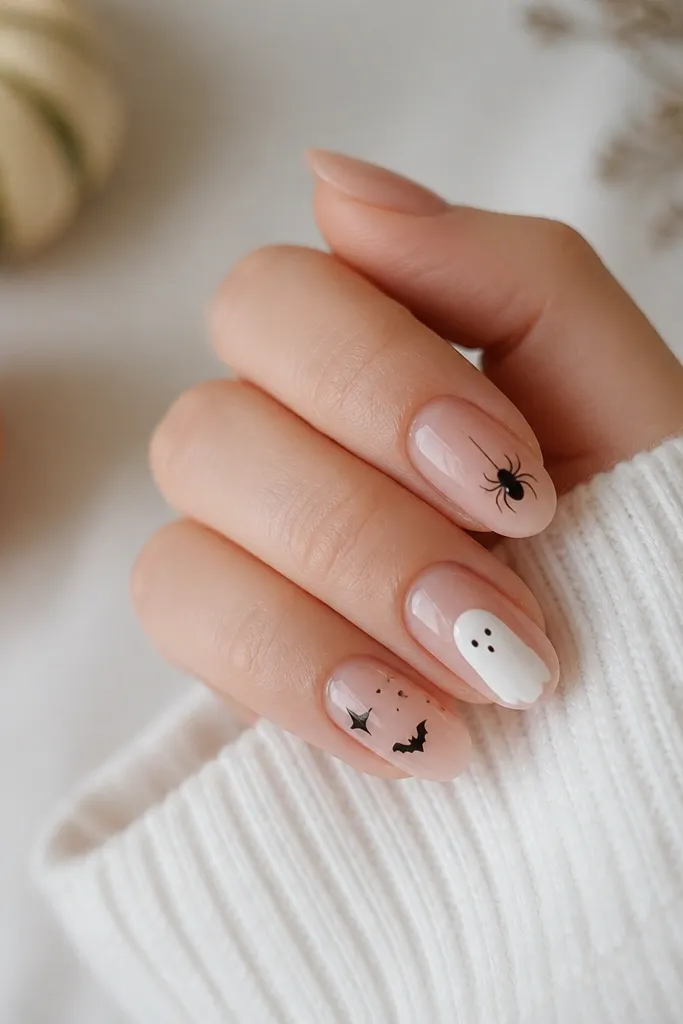 Easy beginner simple halloween nails you can copy