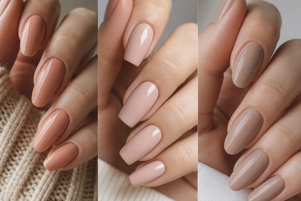 Nude acrylic nails comparison_review
