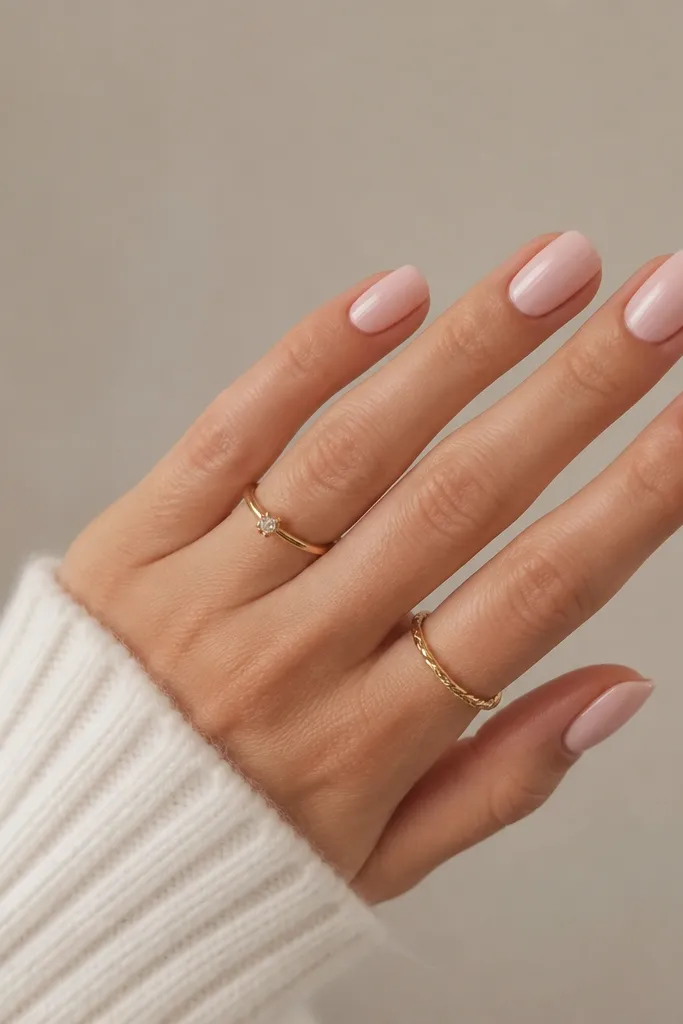 Removable no drill renters short soft pink nails