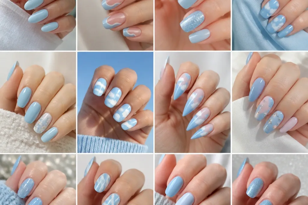 12 Sky Blue Nail Art Ideas