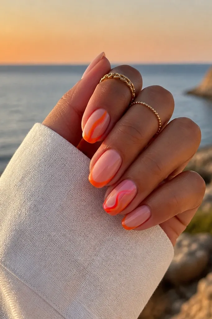 Sunset summer nails I'd wear all season